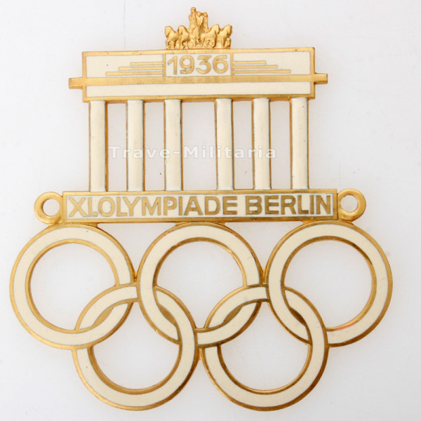 XI Olympiade Berlin 1936 Automobilplakette Archiv Trave Militaria