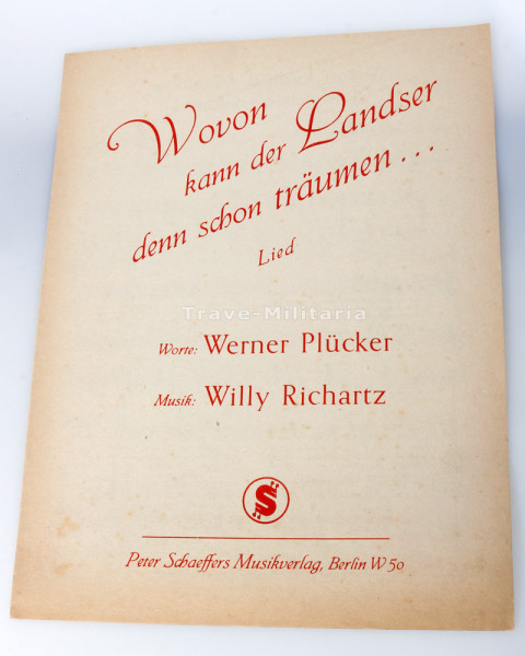 Liedheft "Wovon kann der Landser denn schon träumen"