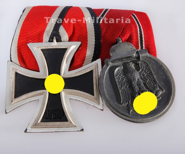 2er Ordensspange - Eisernes Kreuz 2. Klasse 1939 / Medaille Winterschlacht im Osten 1941/42