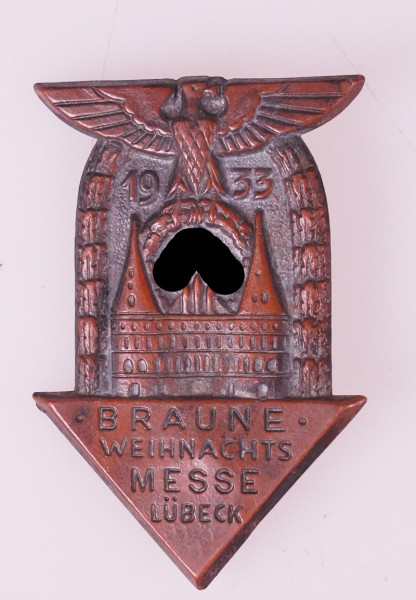 Braune Weihnachtsmesse Lübeck 1933 Veranstaltungsabzeichen