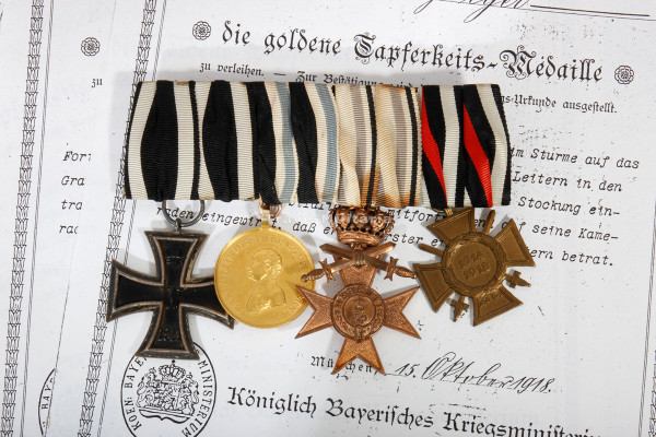 Nachlass Goldene Militär-Verdienst-Medaille König Max Josef I. (kleines Brustbild)