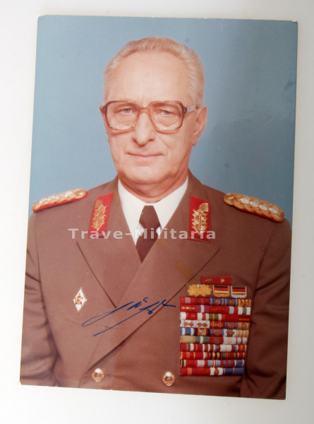 Autogrammkarte DDR- General Heinz Keßler