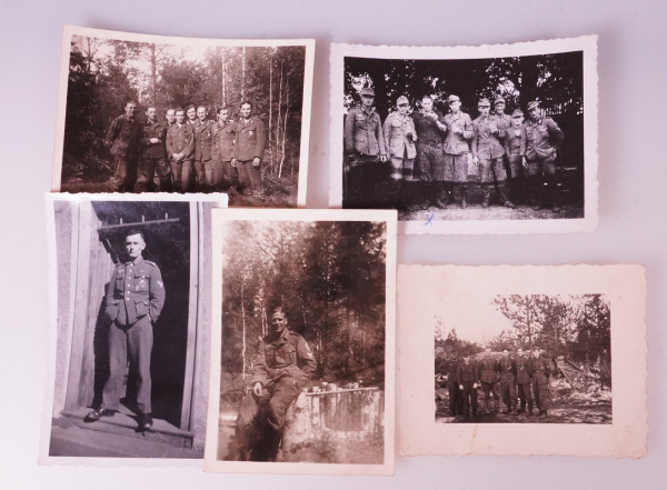 5 Fotos Soldaten an der Ostfront Narwa-Stellung