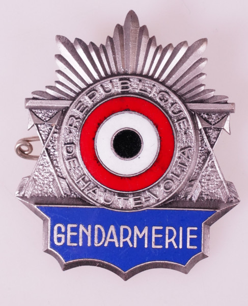 Mützenabzeichen Kokarde Gendarmerie Republique de Haute-Volta