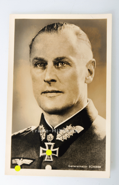 Postkarte Generalmajor Scherer