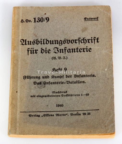 Ausbildungsvorschrift für die Infanterie - Heft 9