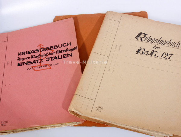 3 Kriegstagebücher Pz. N. 127 u. Panzer- Nachrichten-Abteilung 16