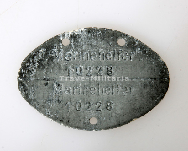 Erkennungsmarke Kriegsmarine I43K Marinehelfer 10228