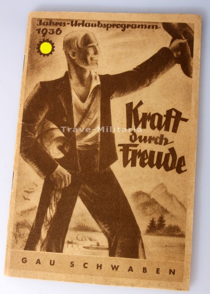 Heft Kraft durch Freude Gau Schwaben Jahres- Urlaubsprogramm 1936