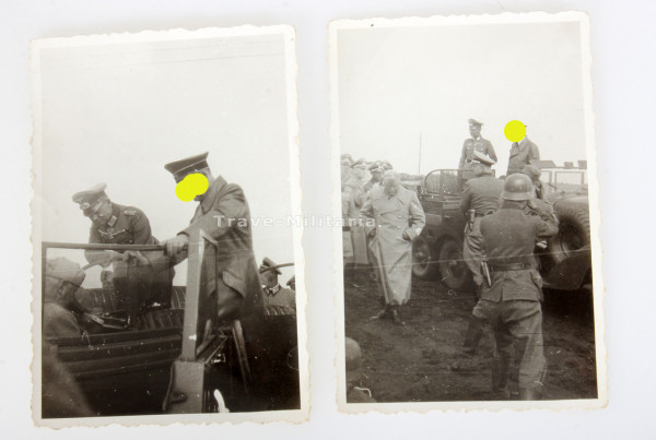 2 Fotos ,,Der Führer und der Duce bei der Heeresgruppe Süd. Umbau 28./8.41