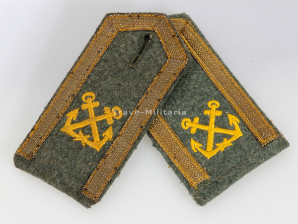 Kriegsmarine Paar Schulterklappen Marineartillerie Maat