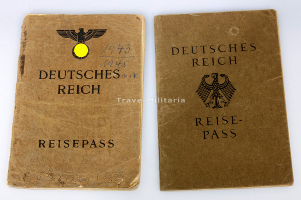 2x Deutsches Reich Reisepass