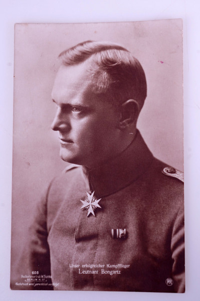 Postkartenfoto Leutnant Bongartz Pour le Mérite