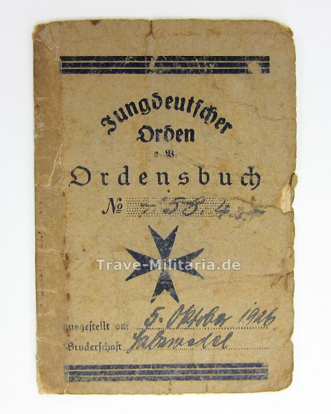 Ausweis Jungdeutscher Orden Ordensbuch
