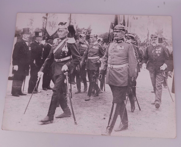 Foto Kaiser Wilhelm II. und Generalfeldmarschall Graf Haeseler