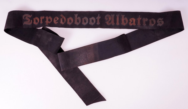 Kriegsmarine Mützenband "Torpedoboot Albatros"