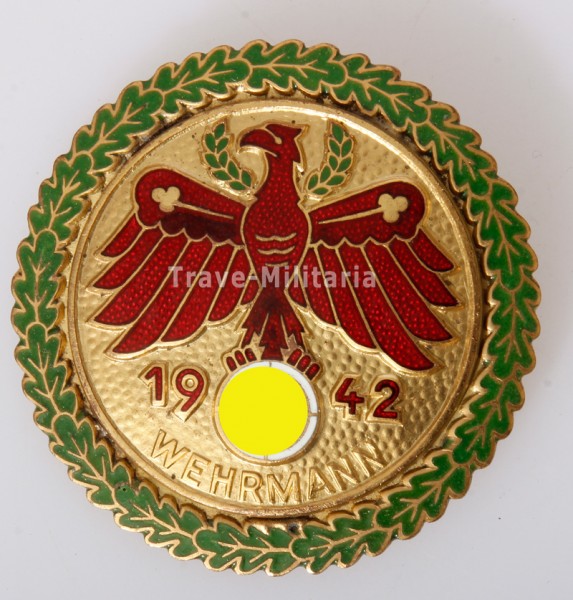 Standschützenverband Tirol-Vorarlberg Gaumeisterabzeichen 1942 in Gold "Wehrmann"