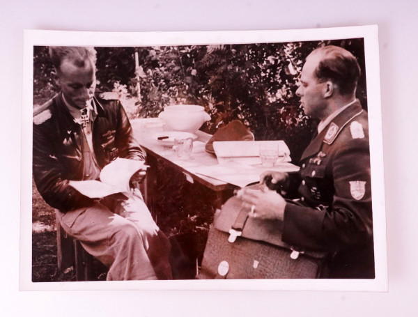 Pressefoto Ostfront Oberstleutnant Druschel Major Dörnbrack