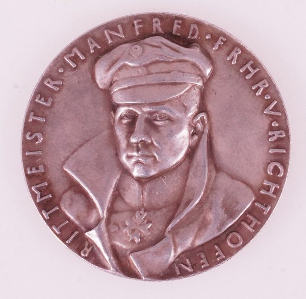 Silbermedaille Manfred von Richthofen "Der rote Kampfflieger" 1918