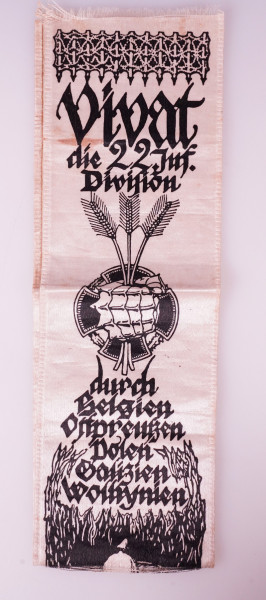 Vivatband der 22. Inf.Division 1915