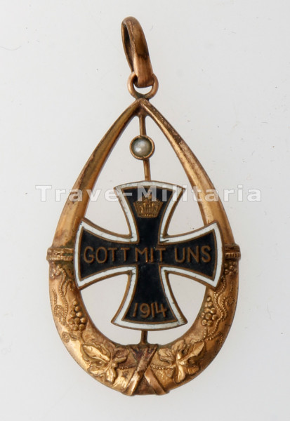 Patriotischer Kettenanhänger "Gott mit uns 1914"