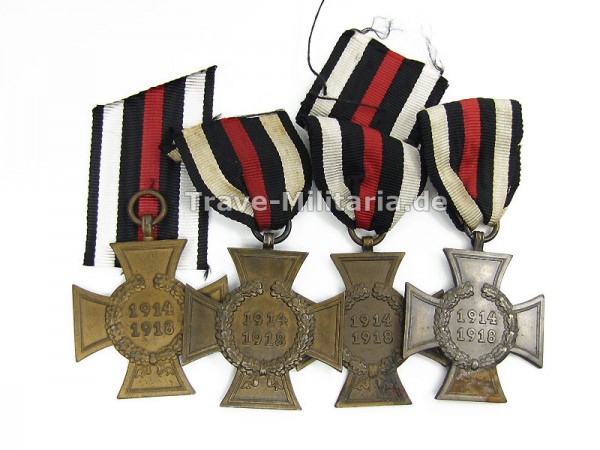 4 x Ehrenkreuz für Kriegsteilnehmer