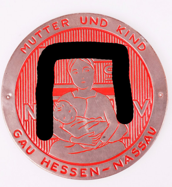 NSV Gau Hessen-Nassau Türplakette Mutter und Kind