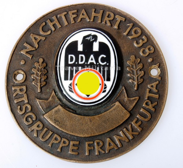 DDAC Plakette Nachtfahrt 1938 Ortsgruppe Frankfurt a. M.