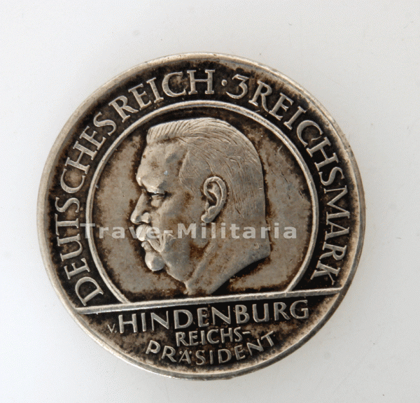 3 Reichsmark Auf die Verfassung 1929 J