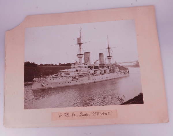 Foto S.M.S. ``Kaiser Wilhelm II.´´ im Kaiser-Wilhelm-Kanal