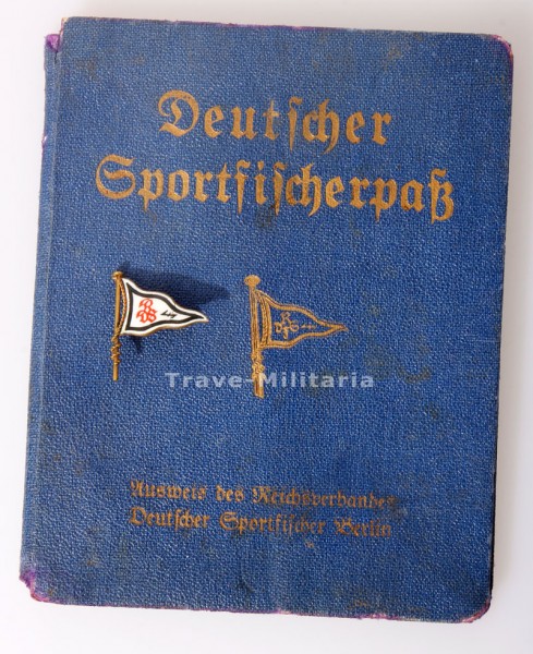 Reichssportverband - Deutscher Sportfischer Pass und Mitgliedsabzeichen