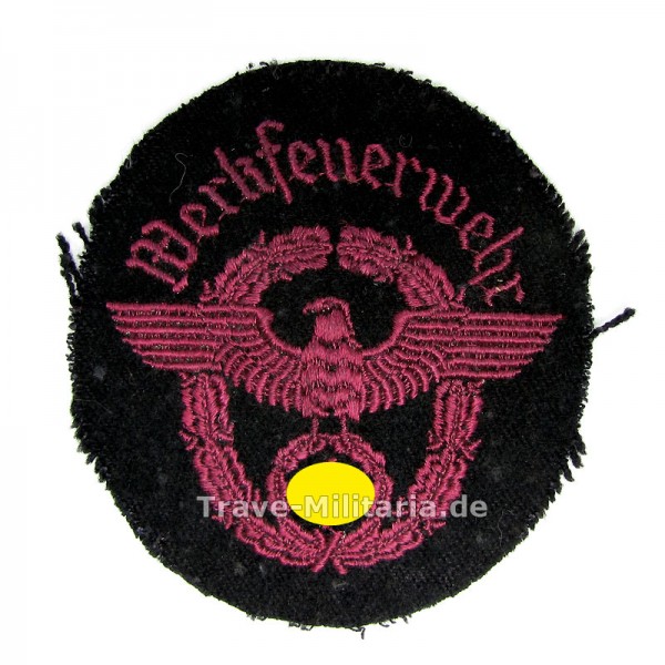 3. Reich Feuerwehr Ärmelabzeichen Werkfeuerwehr