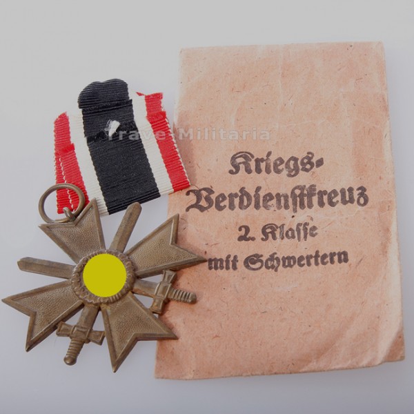 Kriegsverdienstkreuz 2. Klasse in Tüte Otto Zappe