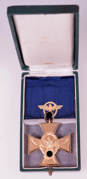 Dienstauszeichnung der Polizei 25 Jahre in Gold 1938 im Etui