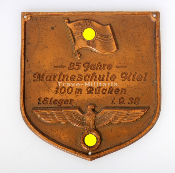 Siegerplakette 100m Rücken 25 Jahre Marineschule Kiel