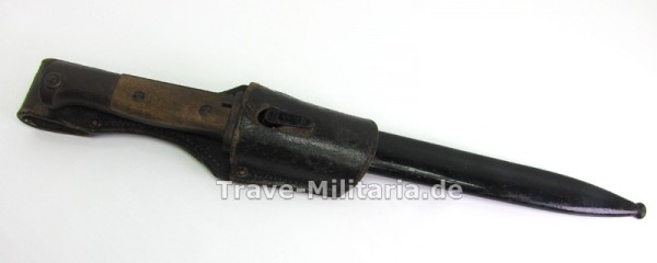 Seitengewehr M84/98 1. Weltkrieg im Koppelschuh