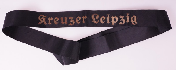 Kriegsmarine Mützenband ``Kreuzer Leipzig´´