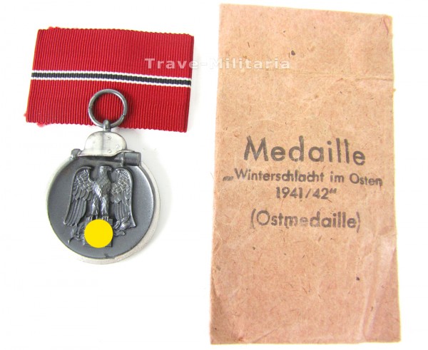 Medaille Winterschlacht im Osten mit Band und Tüte Hersteller 6