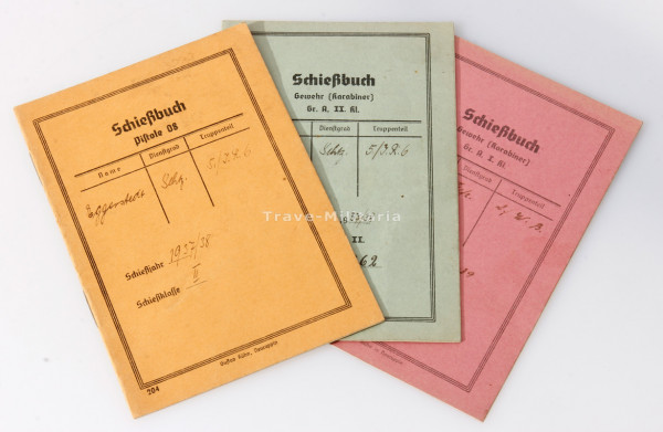 3 Schießbücher Schütze Eggerstedt I.R.6