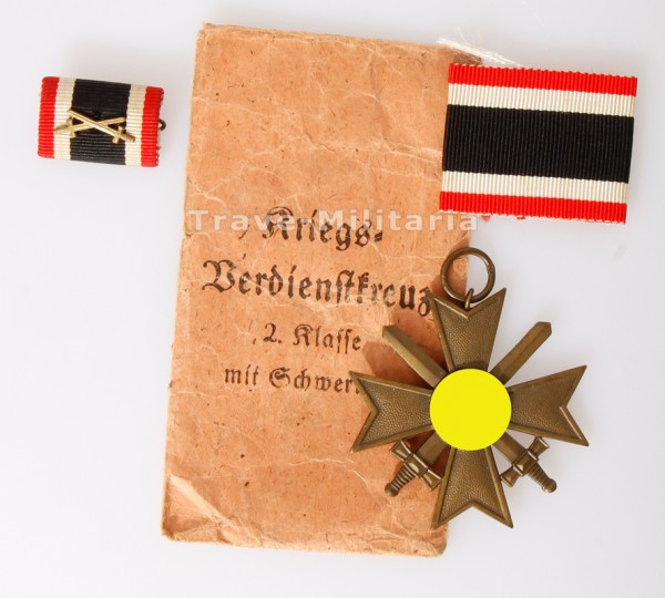 Kriegsverdienstkreuz 2. Klasse mit Schwertern mit Verleihungstüte