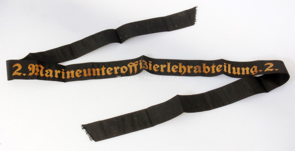 Kriegsmarine Mützenband "2. Marineunteroffizierlehrabteilung 2."