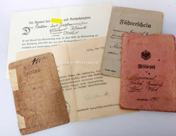 Papiere Wind Feld-Art. Regt. Nr. 41 u. 43