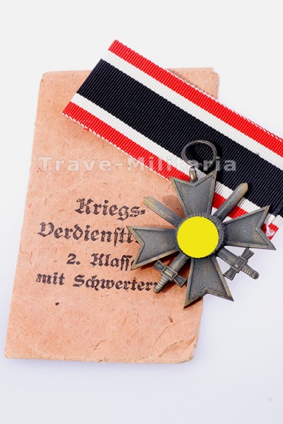 Kriegsverdienstkreuz 2. Klasse mit Schwertern im Umschlag