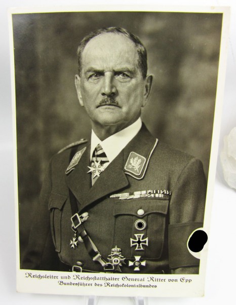Reichsleiter und Reichsstatthalter General Ritter von Epp, Postkarte