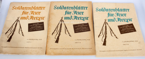 3x Soldatenblätter für Feier und Freizeit