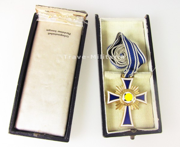 Ehrenkreuz der Deutschen Mutter in Gold im defekten Etui