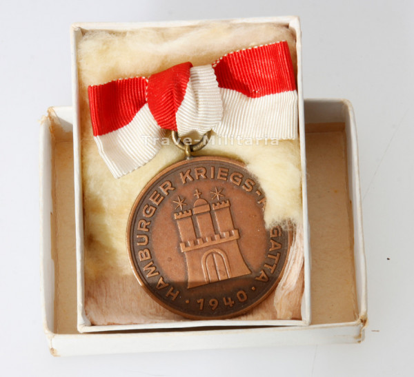 NSRL Hamburger Kriegs-Regatta 1940 Medaille im Etui