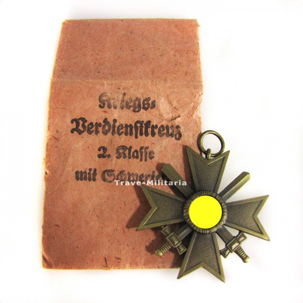 Kriegsverdienstkreuz 2. Klasse mit Schwertern mit Verleihtüte