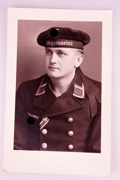 Portraitfoto Maat der Kriegsmarine mit EK2- Band