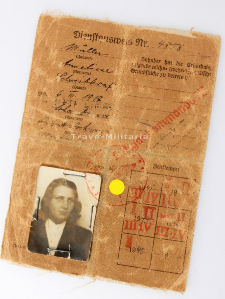 Dienstausweis Luftgaukommando XI Anneliese Müller